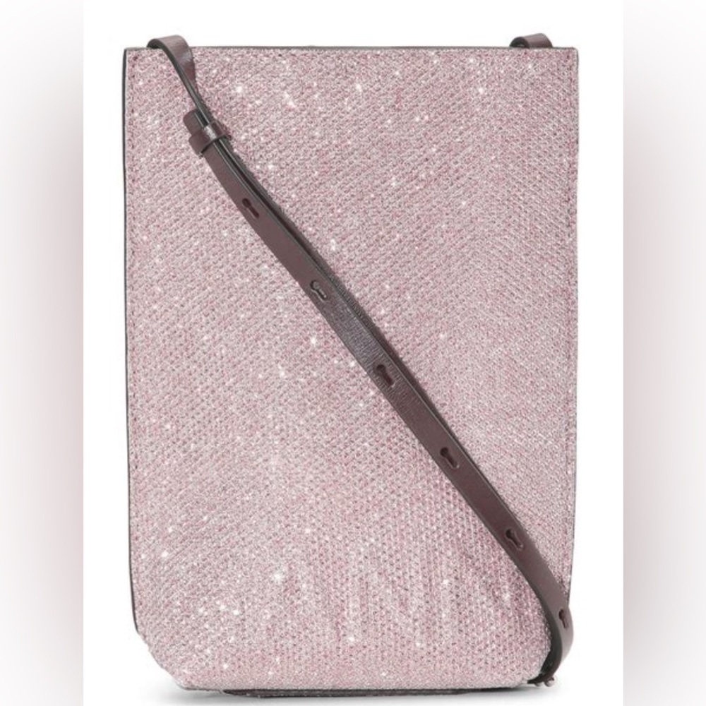 Ganni Banner Glitter Textile Crossbody Bag